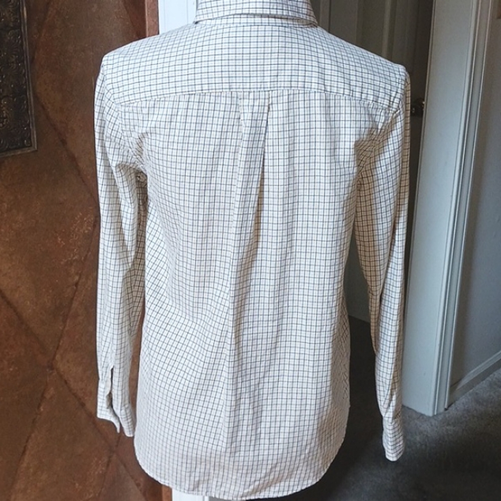 RALPH Lauren Polo Button Down Yellow/Black/White Long Sleeves Shirt Large 14/16 - Picture 6 of 8